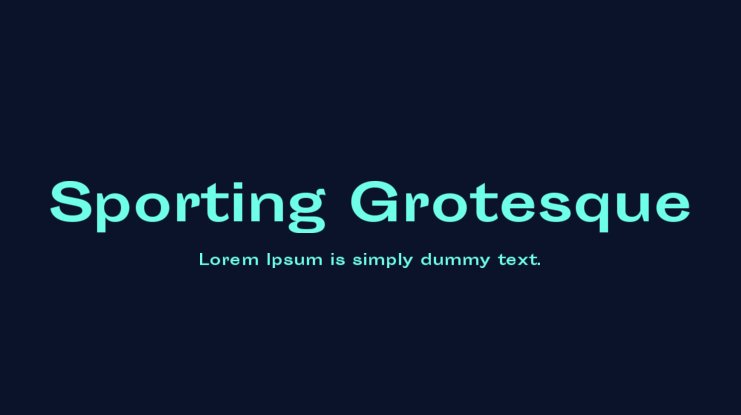 Пример шрифта Sporting Grotesque #1