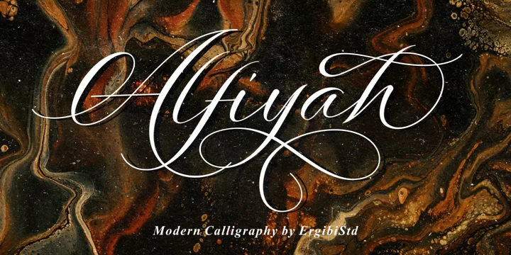 Пример шрифта Alfiyah #1