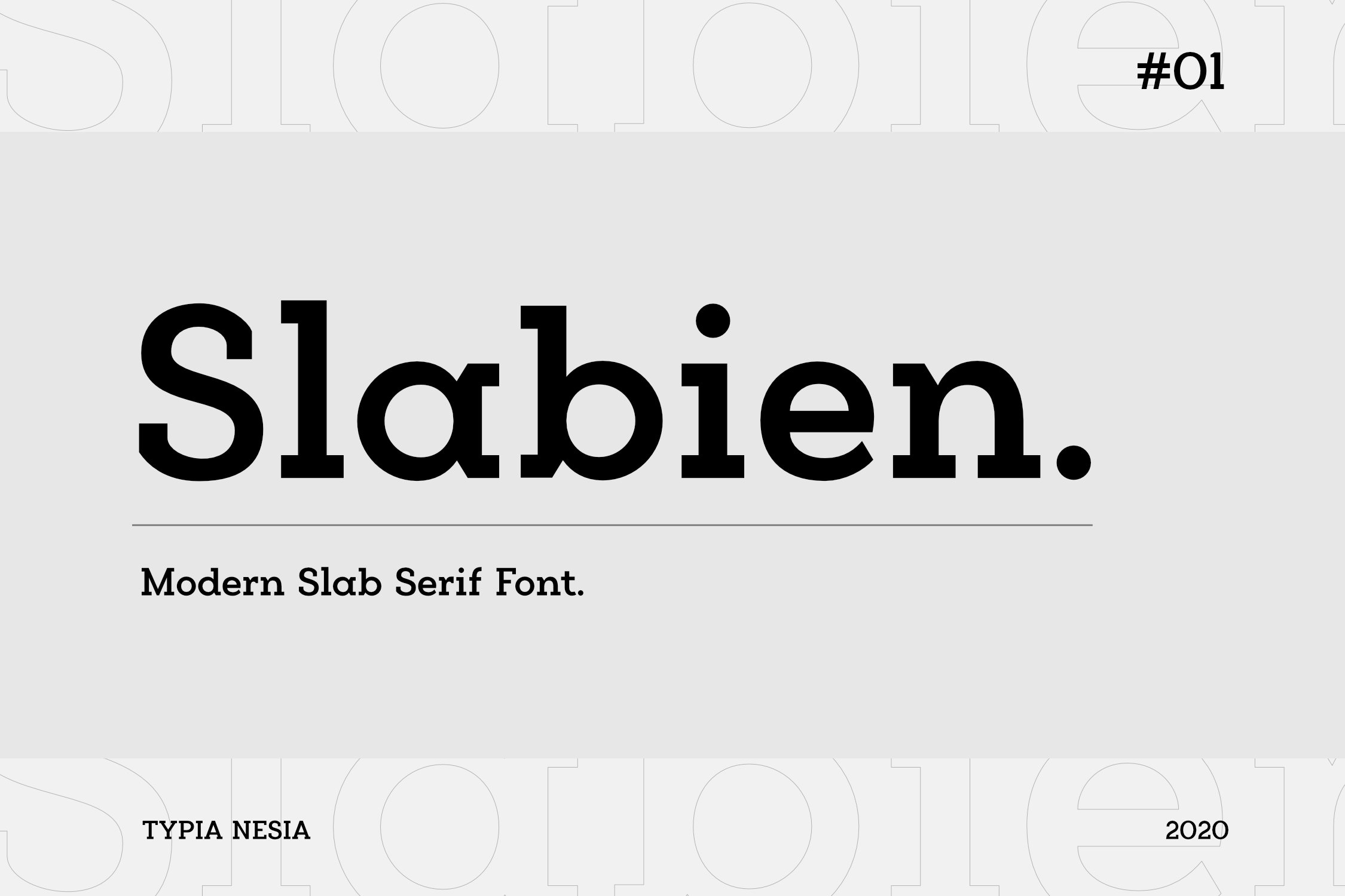 Пример шрифта Slabien #1