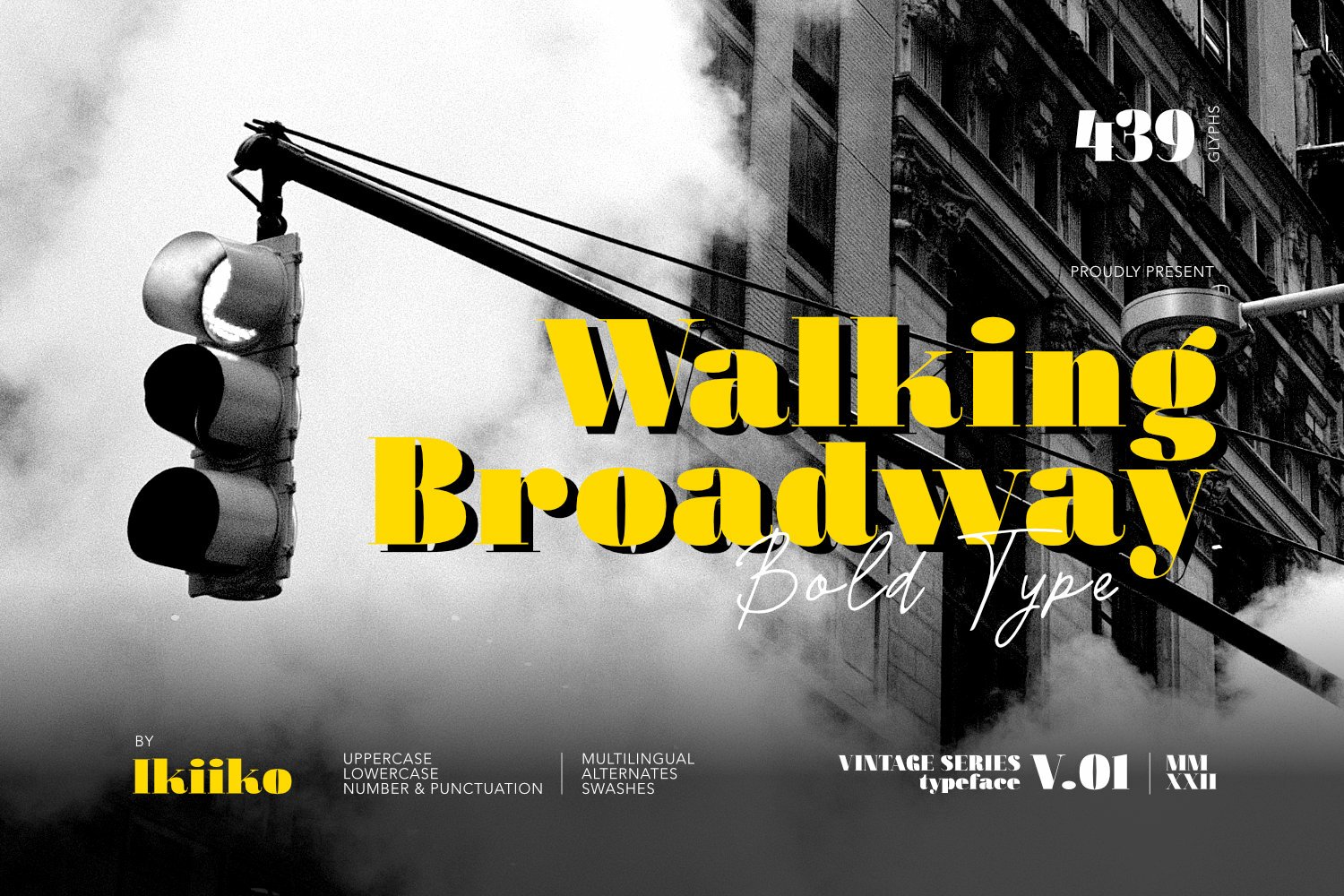 Пример шрифта Walking Broadway #1