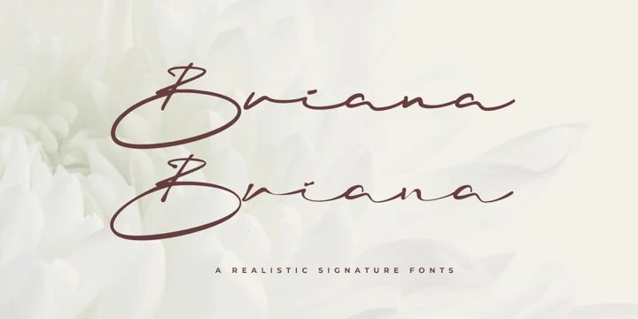 Пример шрифта Briana #1