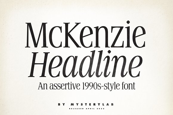 Пример шрифта McKenzie Headline #1