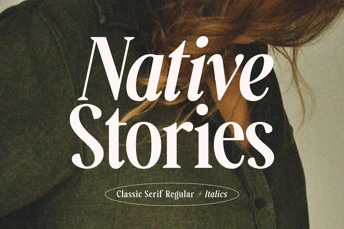 Пример шрифта Native Stories #1