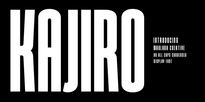 Пример шрифта Kajiro Sans Condensed #1