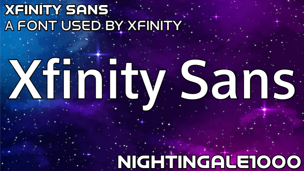 Пример шрифта Xfinity Sans #1