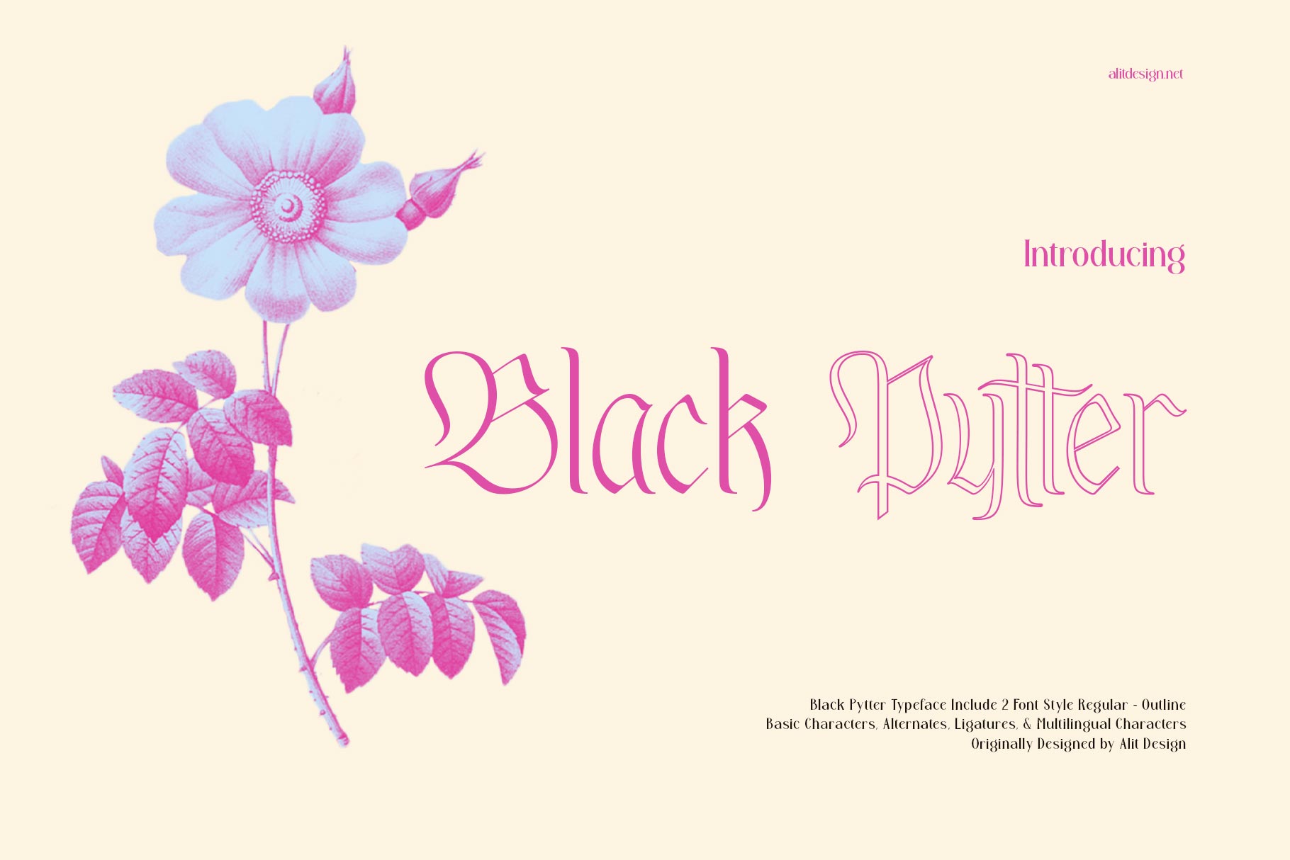 Пример шрифта Black Pytter #1