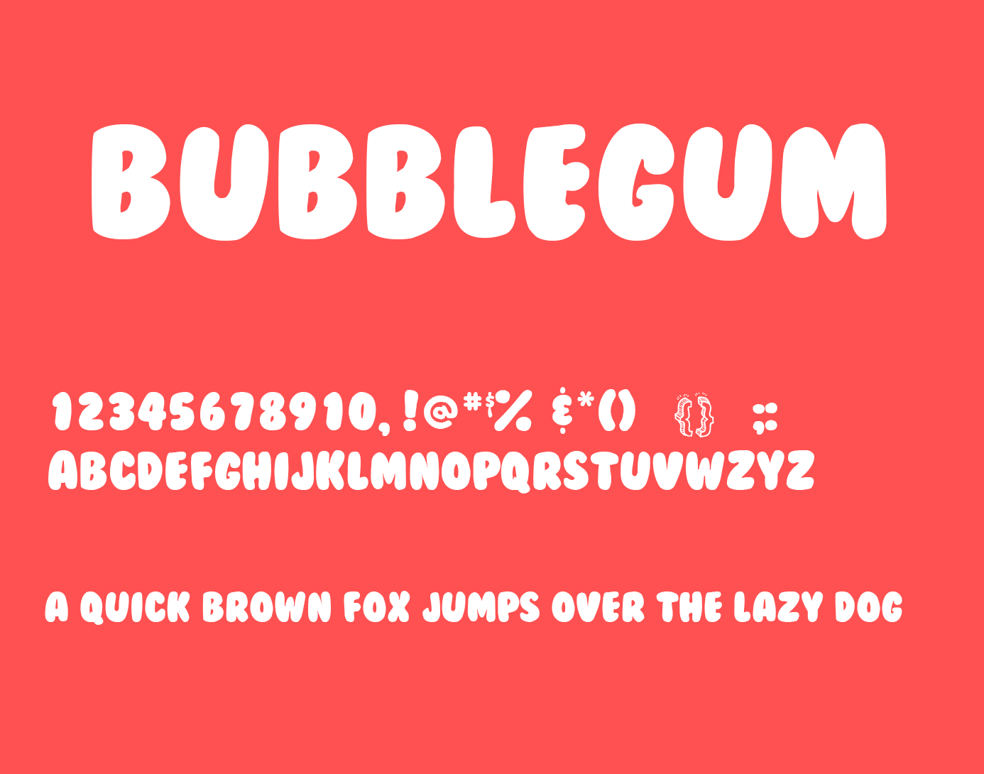 Пример шрифта BubbleGum #1