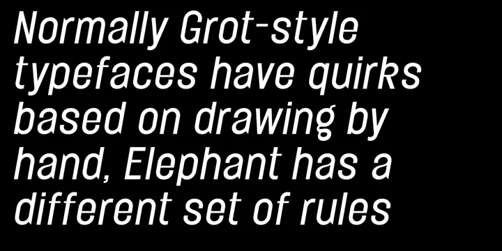 Пример шрифта Elephant #4