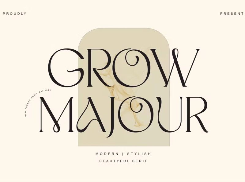 Пример шрифта Grow Majour #1