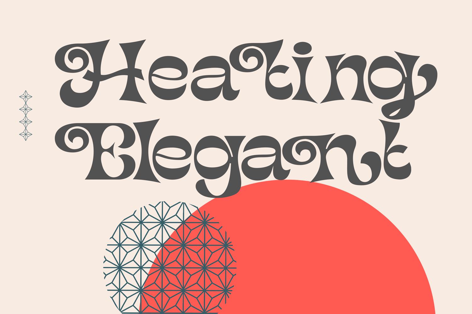 Пример шрифта Heating Elegant #1