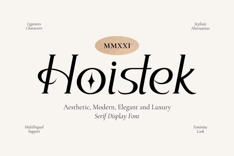 Пример шрифта Hoistek #1