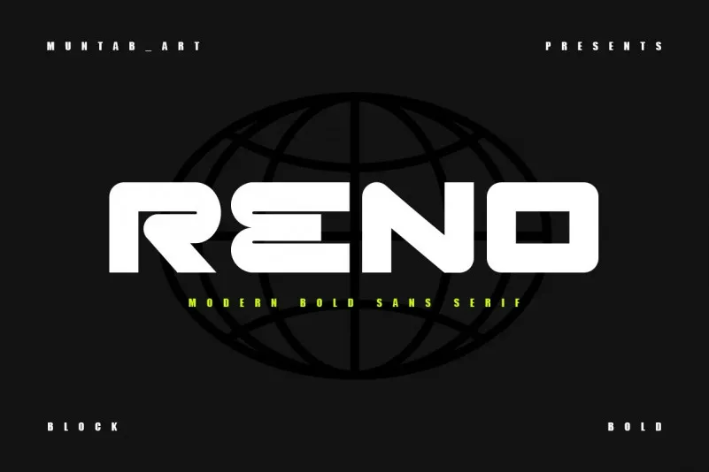 Пример шрифта Reno #1