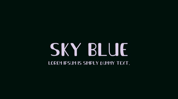 Пример шрифта Blue Sky Standard #1