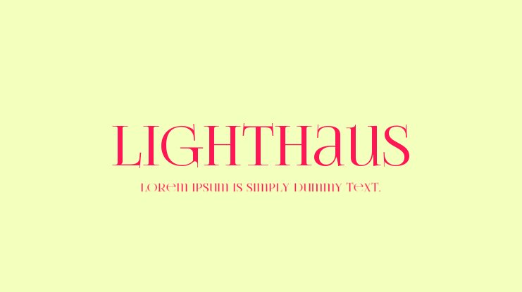 Пример шрифта Lighthaus #2