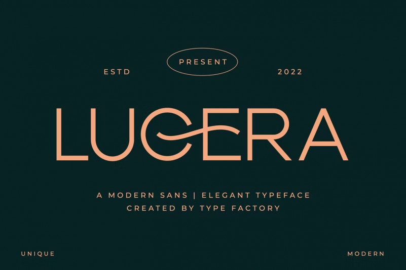 Пример шрифта Lucera #1