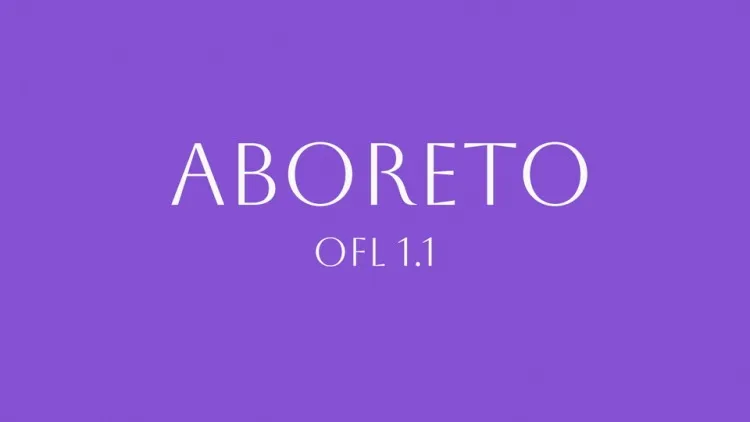 Пример шрифта Aboreto #1