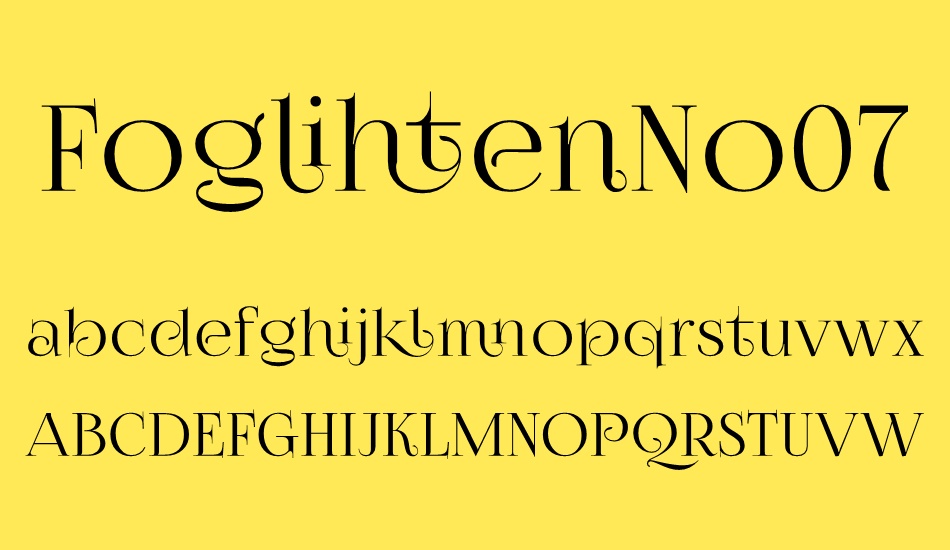 Пример шрифта Foglihten No07 #1