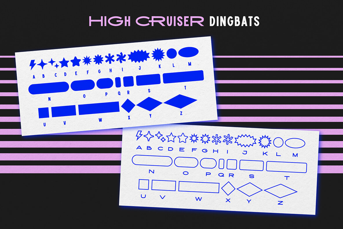 Пример шрифта High Cruiser Dingbats #1