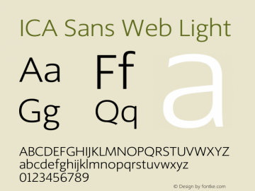 Пример шрифта ICA Sans Web #1