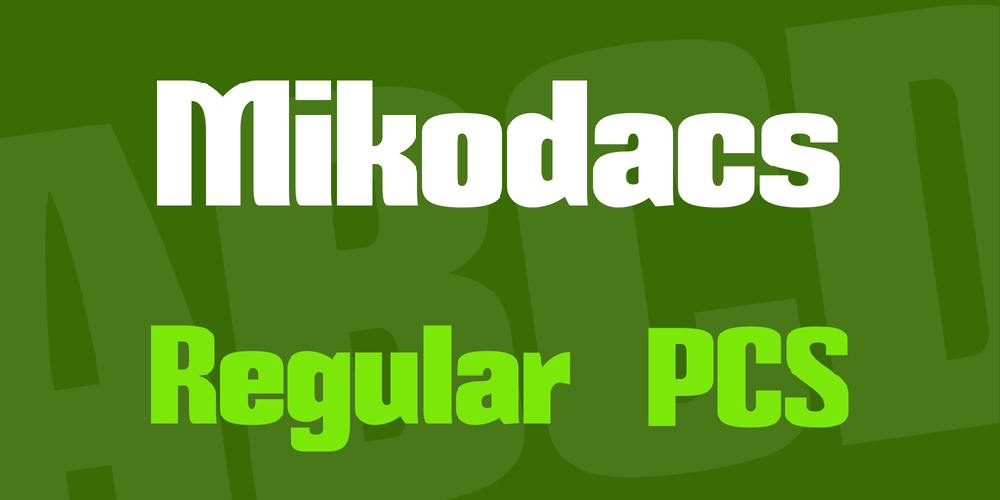 Пример шрифта Mikodacs #1