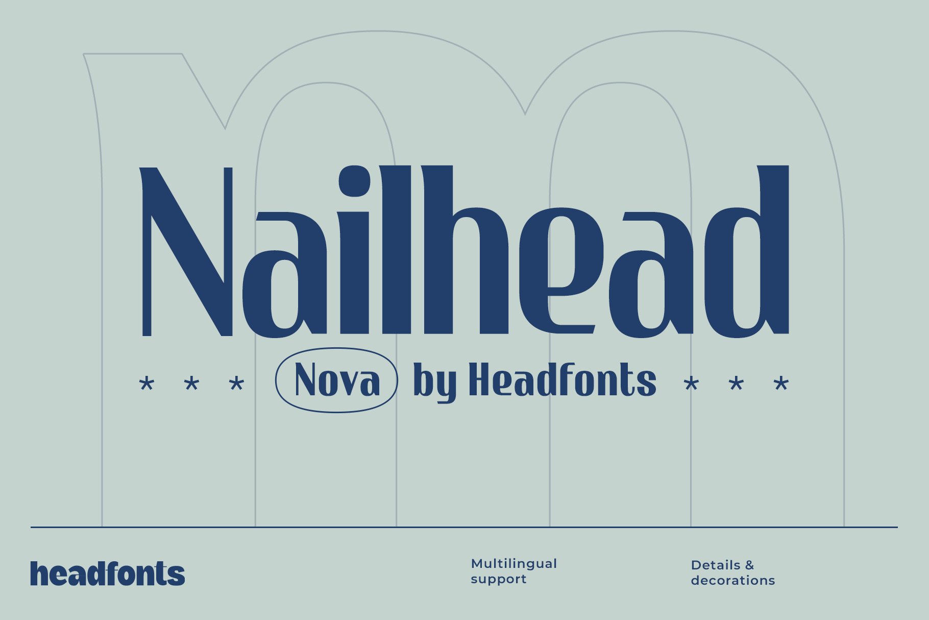 Пример шрифта Nailhead Nova #1