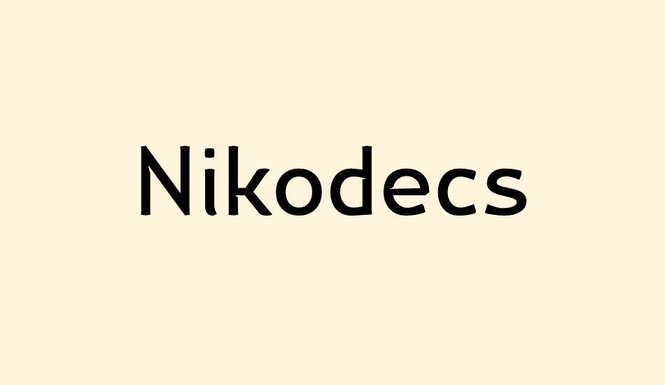 Пример шрифта Nikodecs #1