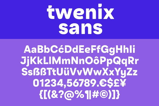 Пример шрифта Twenix Sans #1