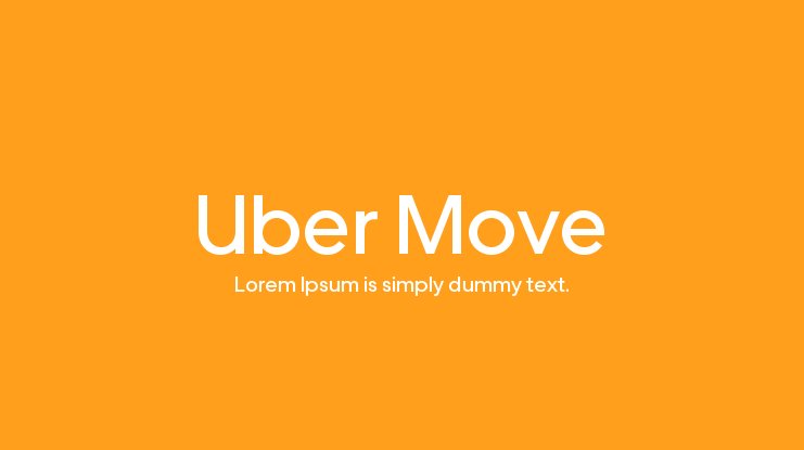 Пример шрифта Uber Move DEV #1