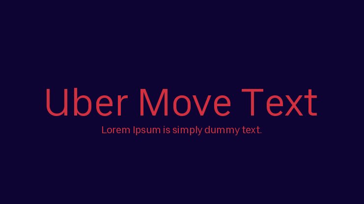 Пример шрифта Uber Move Text DEV #1
