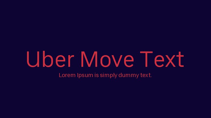 Пример шрифта Uber Move TML WEB #1