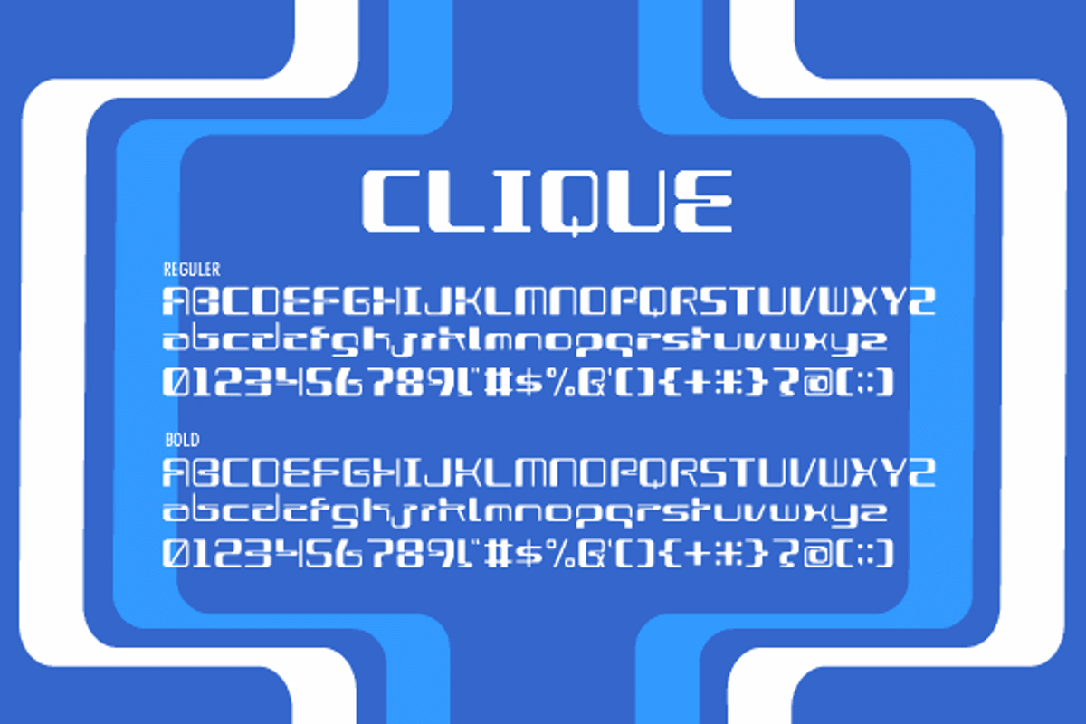 Пример шрифта H74 The Clique #1