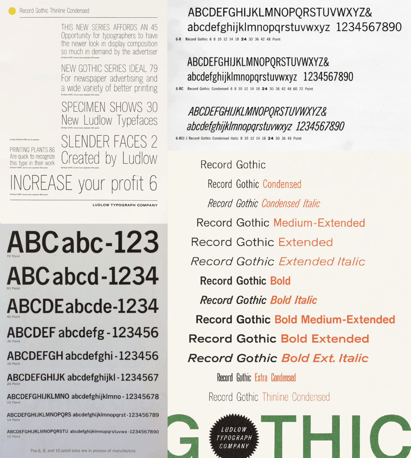 Пример шрифта A2 Record Gothic #1