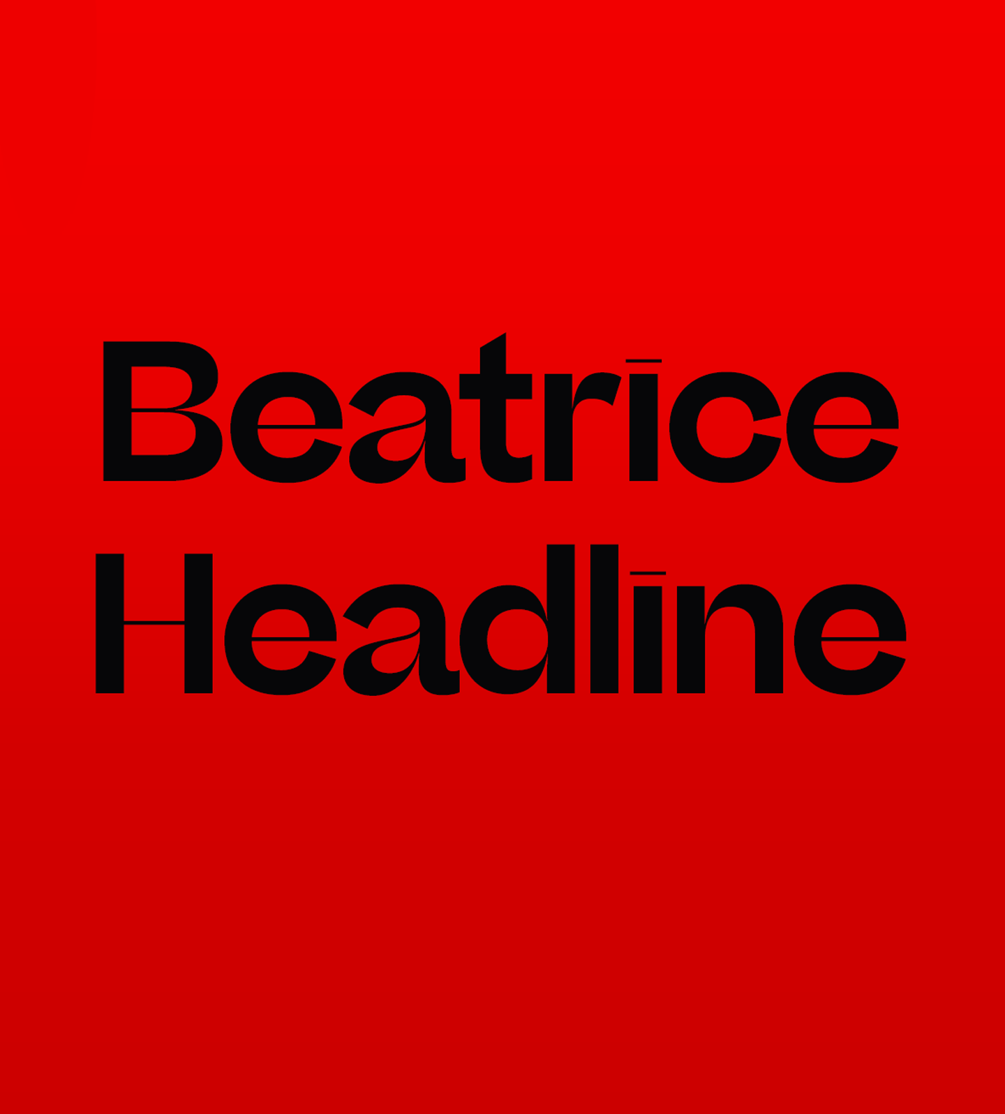 Пример шрифта Beatrice Headline #1