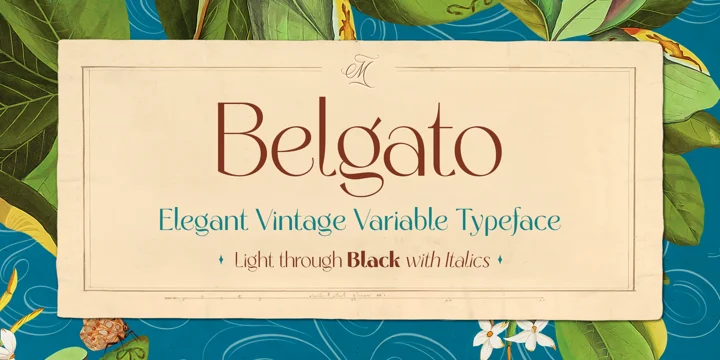 Пример шрифта Belgato #1