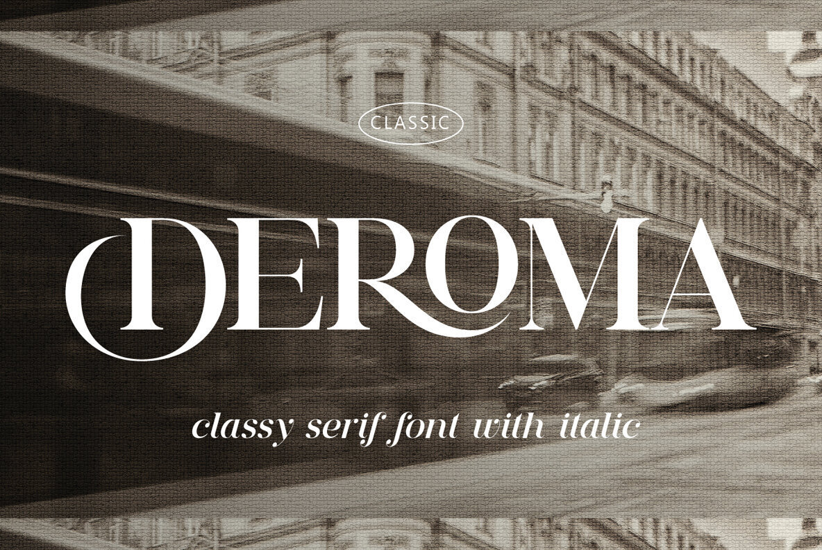 Пример шрифта Deroma Serif #1