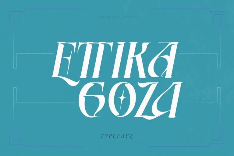 Пример шрифта Ettika Goza #1