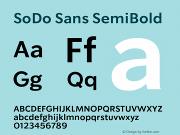 Пример шрифта SoDo Sans #1