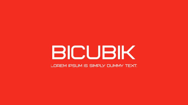 Пример шрифта Bicubik #1