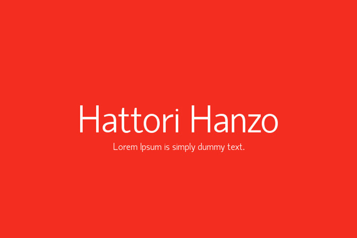 Пример шрифта Hattori Hanzo #1
