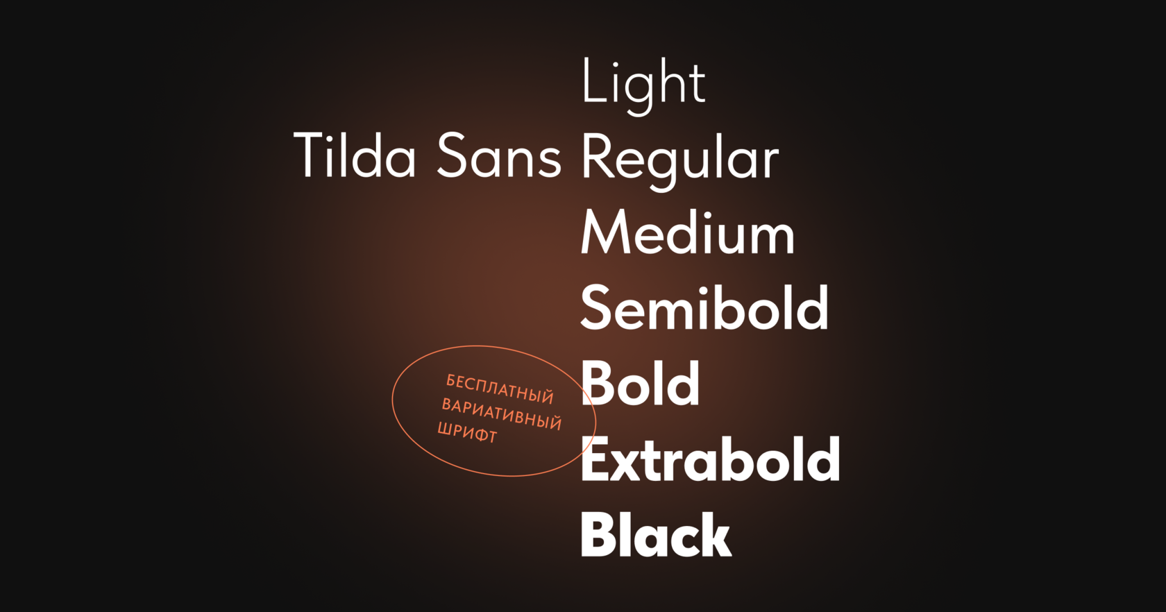 Пример шрифта Tilda Sans #2