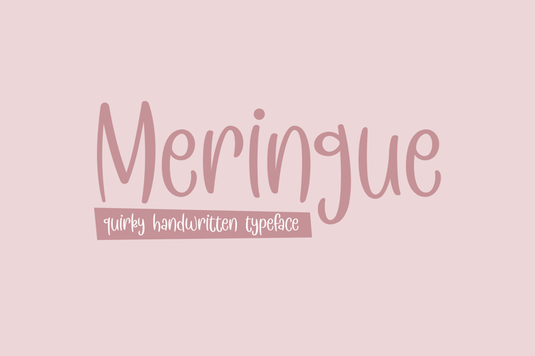 Пример шрифта Meringue #1