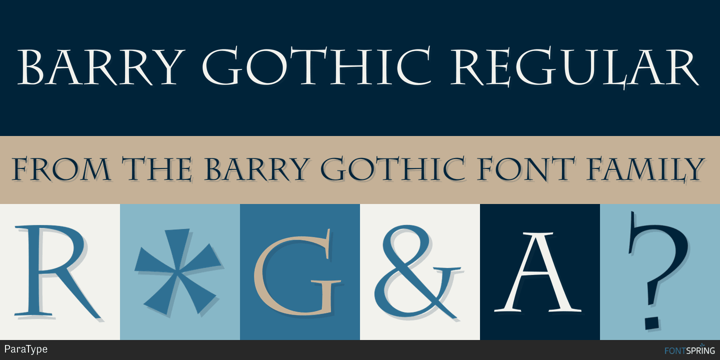 Пример шрифта Barry Gothic #1