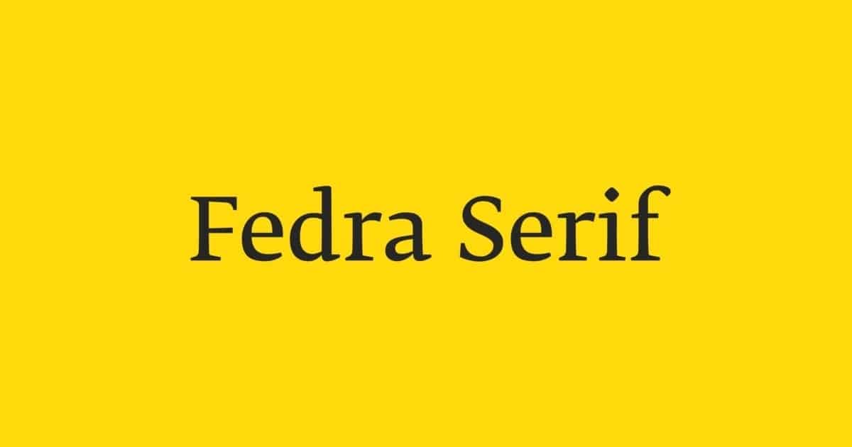 Пример шрифта Fedra Serif #1