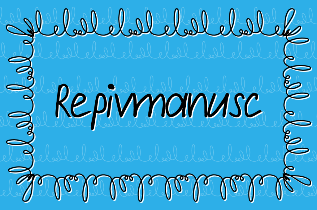 Пример шрифта Repivmanusc #1