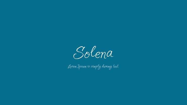 Пример шрифта Solena #1