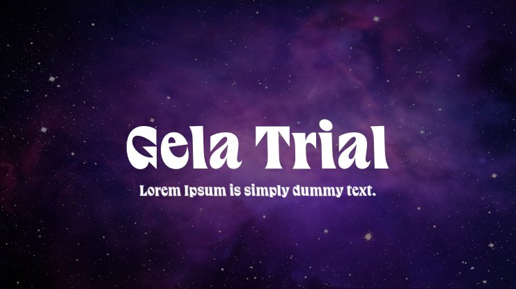 Пример шрифта Gela Trial #1