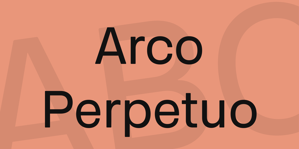 Пример шрифта Arco Perpetuo #1