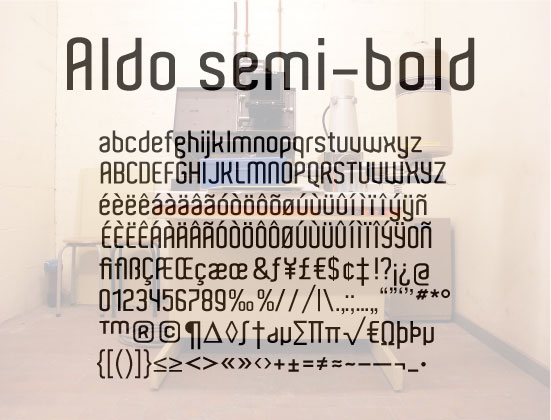 Пример шрифта Aldo #1