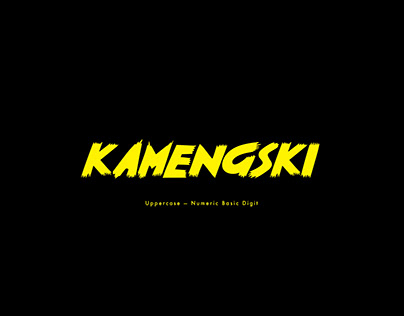 Пример шрифта Kamengski #1
