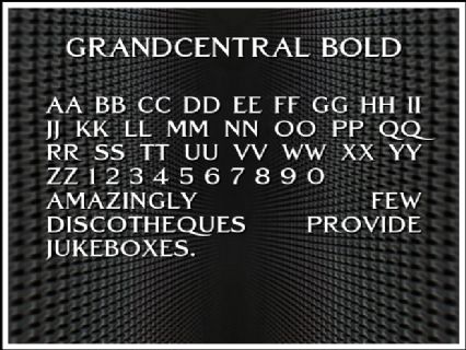 Пример шрифта Grand Central #1